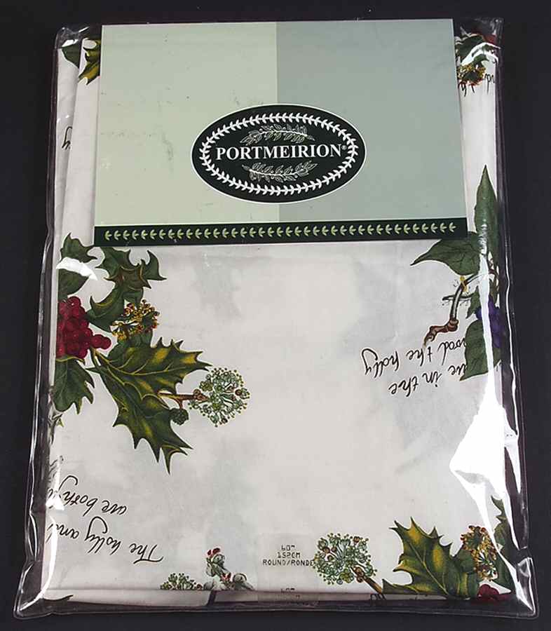 The Holly and The Ivy 60" Round Tablecloth by Portmeirion-1