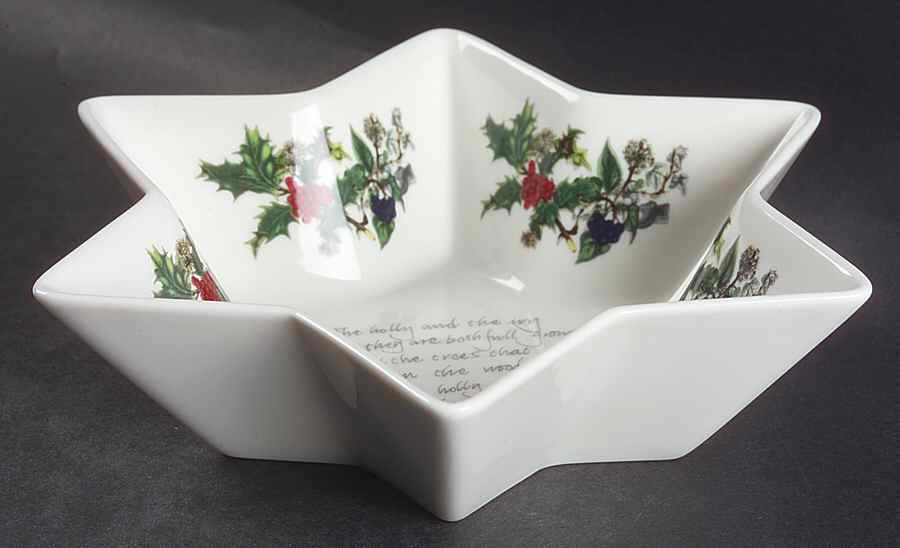 The Holly and The Ivy Small Star Shaped Dish by Portmeirion-1