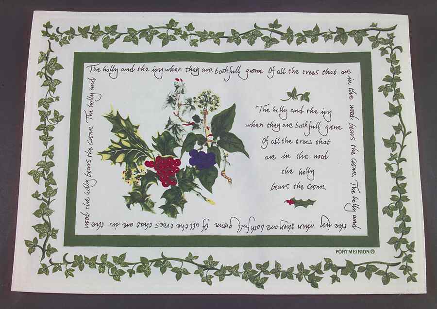 The Holly and The Ivy Cloth Placemat by Portmeirion-1