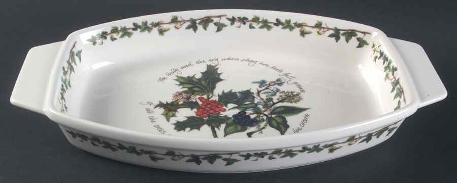 The Holly and The Ivy Lid for 13" Augratin/Oval Baker by Portmeirion-1
