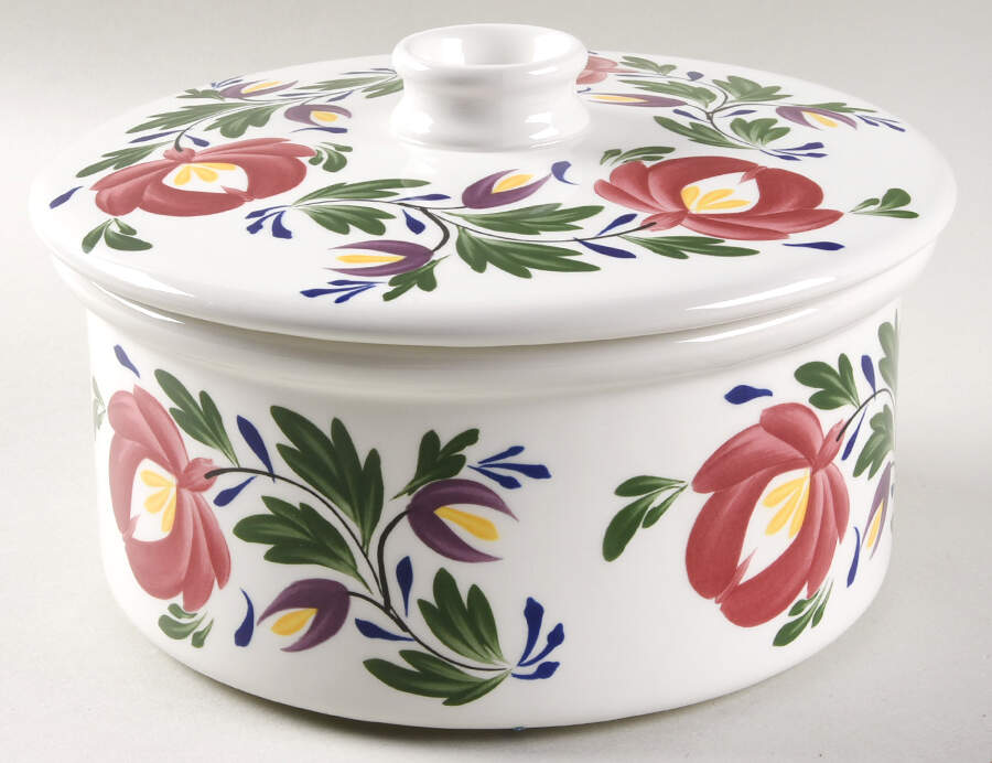Welsh Dresser 1.5 Qt Rd Cov Drum Casserole/Vegetable/Souffle by Portmeirion-1