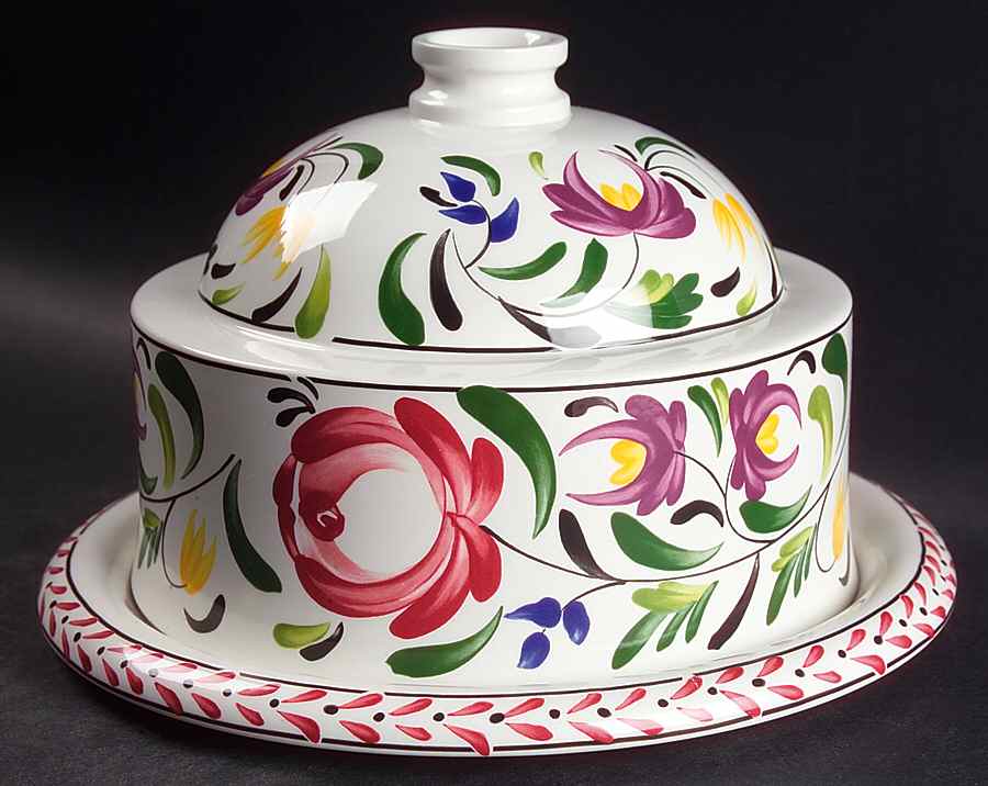 Welsh Dresser Cheese Dome with 10" Plate by Portmeirion-1