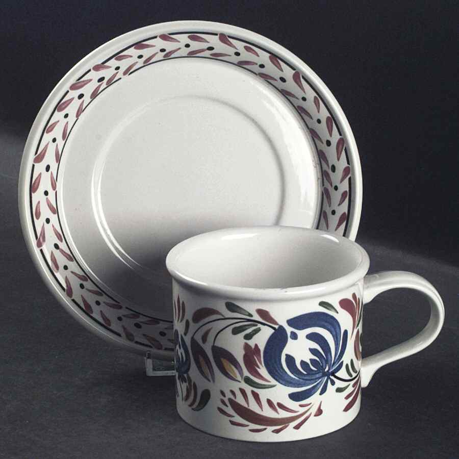 Welsh Dresser Drum Breakfast Cup & Saucer Set by Portmeirion-1
