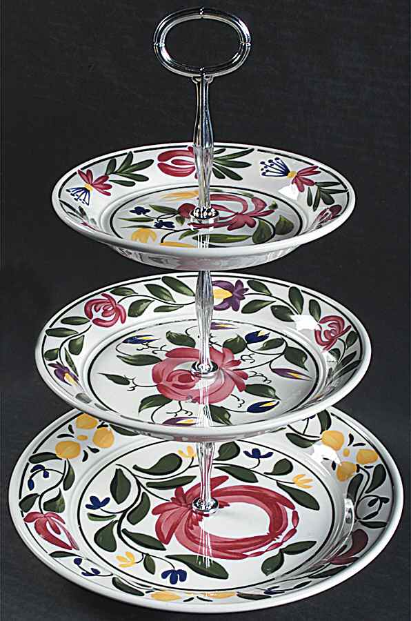 Welsh Dresser 13 7/8"-14 1/4" 3-Tiered Serving Tray(DP,SP,BB) HC by Portmeirion-1