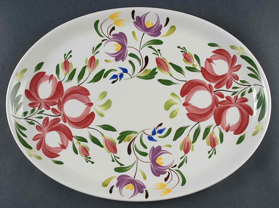 Welsh Dresser 14" Oval Steak Platter by Portmeirion-1