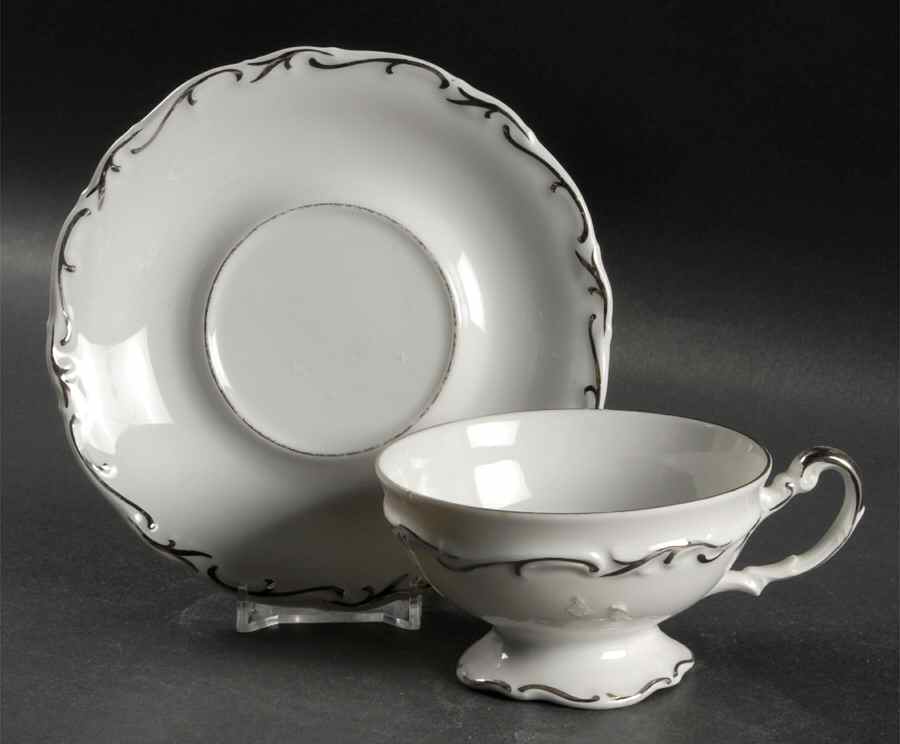 Princess Alexandria Footed Cup & Saucer Set by Porzellan-1