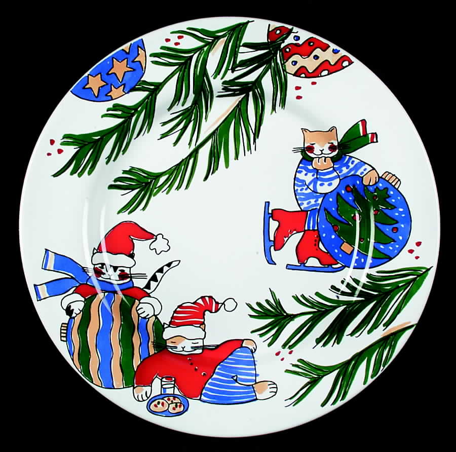Feline Festivities 12" Chop Plate (Round Platter) by Porta-1