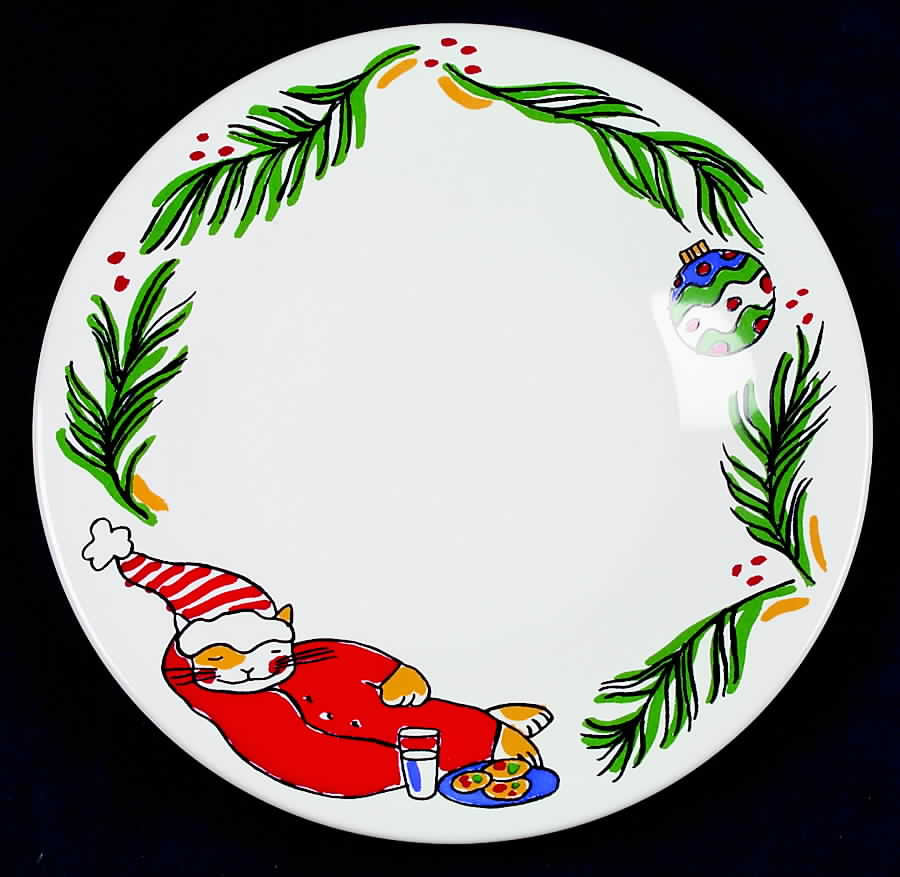 Feline Festivities Salad/Dessert Plate by Porta-1
