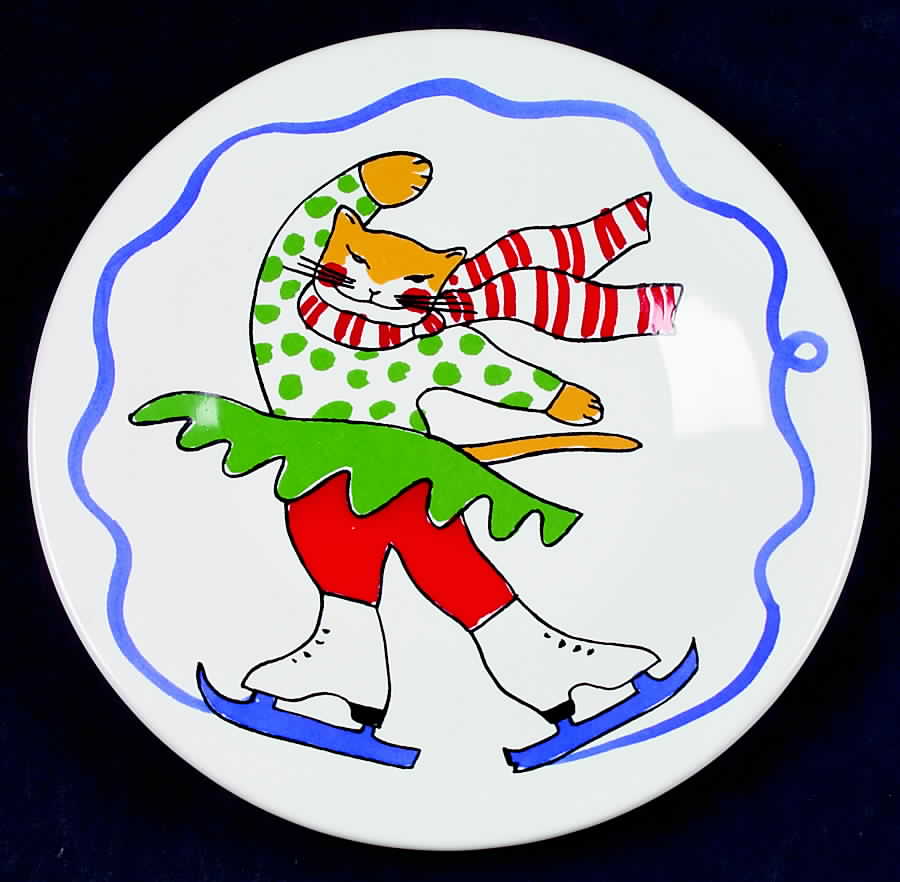 Feline Festivities Salad/Dessert Plate by Porta-1