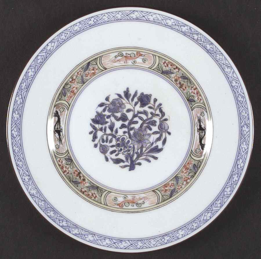 Kan Sou (White Background) Dinner Plate by Puiforcat-1