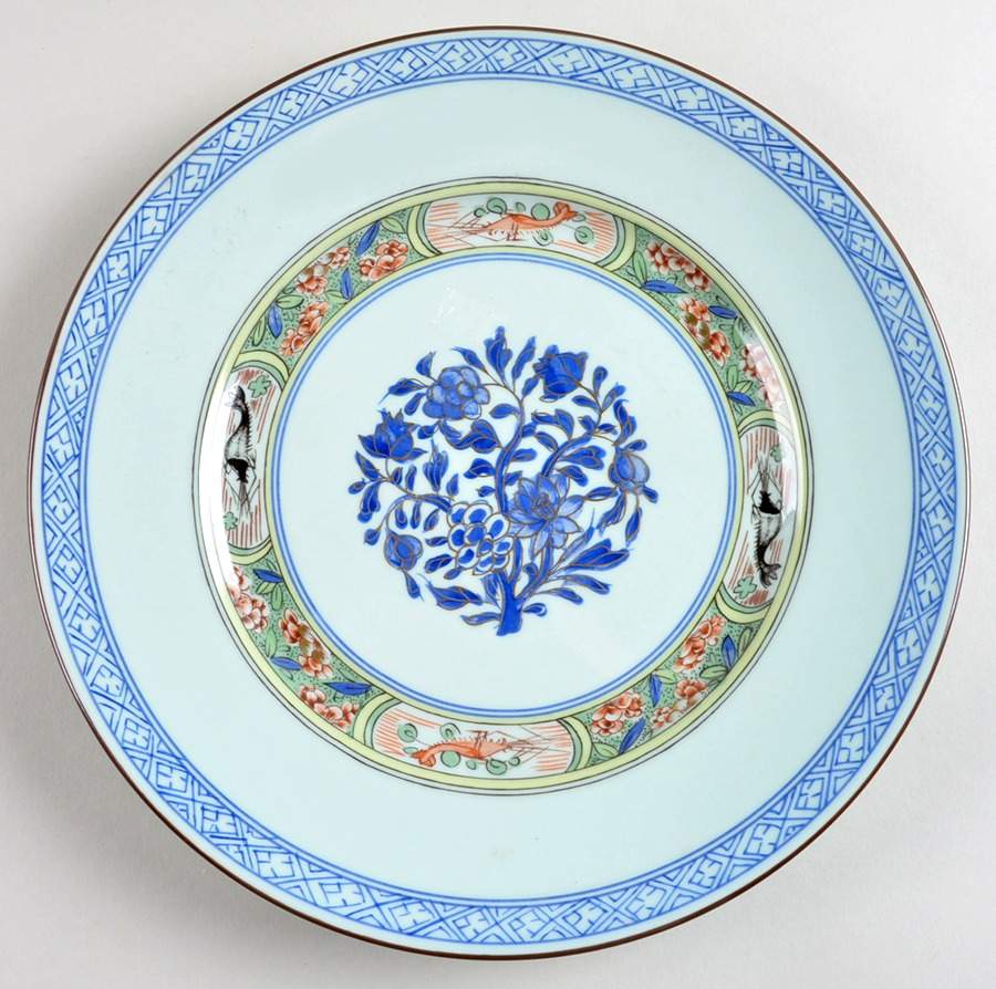 Kan Sou (Celadon Background) Dinner Plate by Puiforcat-1