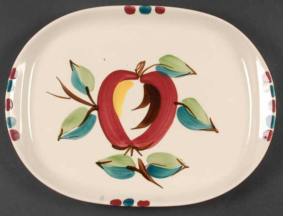 Apple 12" Oval Serving Platter by Purinton-1