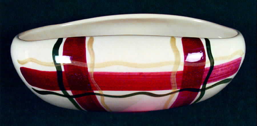 Normandy Plaid 7" Oval Vegetable Bowl by Purinton-1