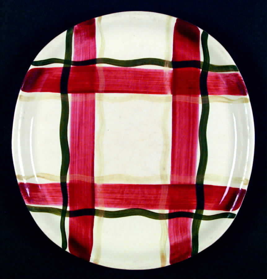 Normandy Plaid Dinner Plate by Purinton-1