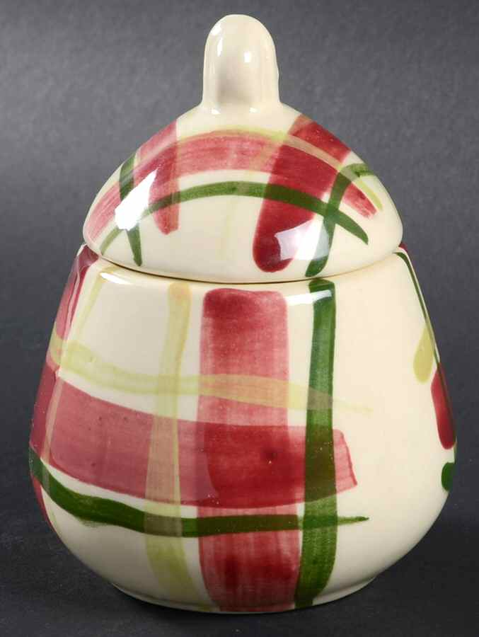 Normandy Plaid Marmalade & Lid by Purinton-1
