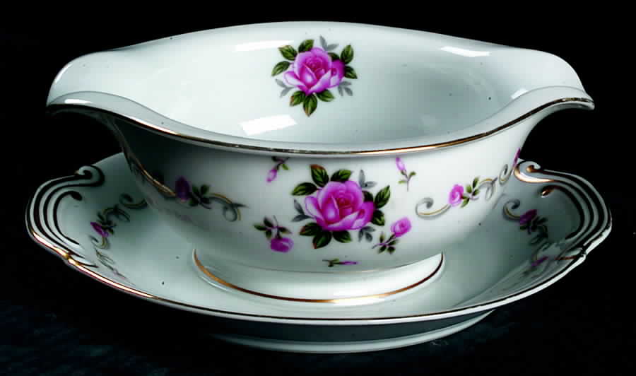 First Love Gravy Boat with Attached Underplate by Puritan (Japan)-1