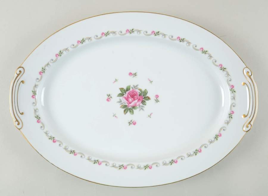 First Love 16" Oval Serving Platter by Puritan (Japan)-1
