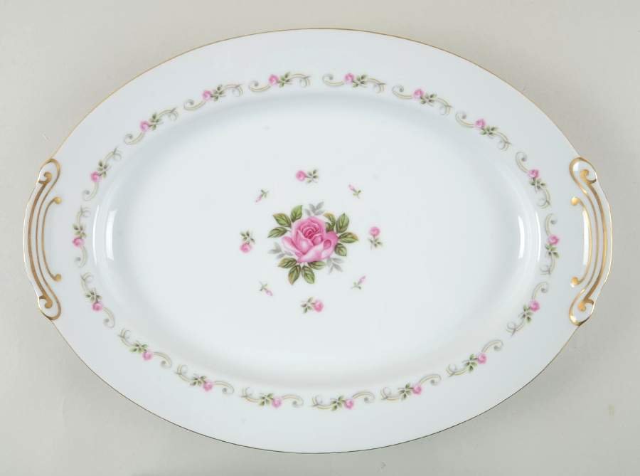 First Love 14" Oval Serving Platter by Puritan (Japan)-1