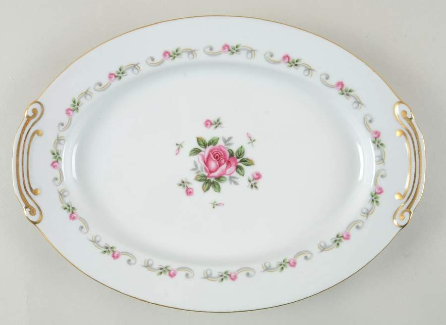 First Love 12" Oval Serving Platter by Puritan (Japan)-1
