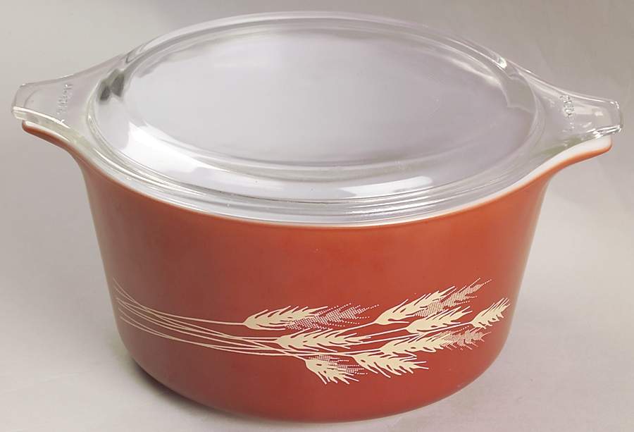 Autumn Harvest 1 Qt Round Covered Casserole by Pyrex-1