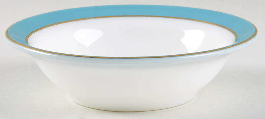 Turquoise Rim Fruit/Dessert (Sauce) Bowl by Pyrex-1