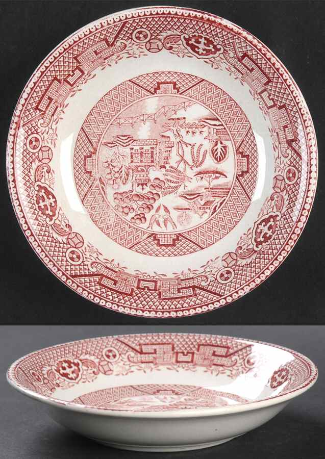 Willow Fruit/Dessert (Sauce) Bowl by Petrus Regout & Co-1