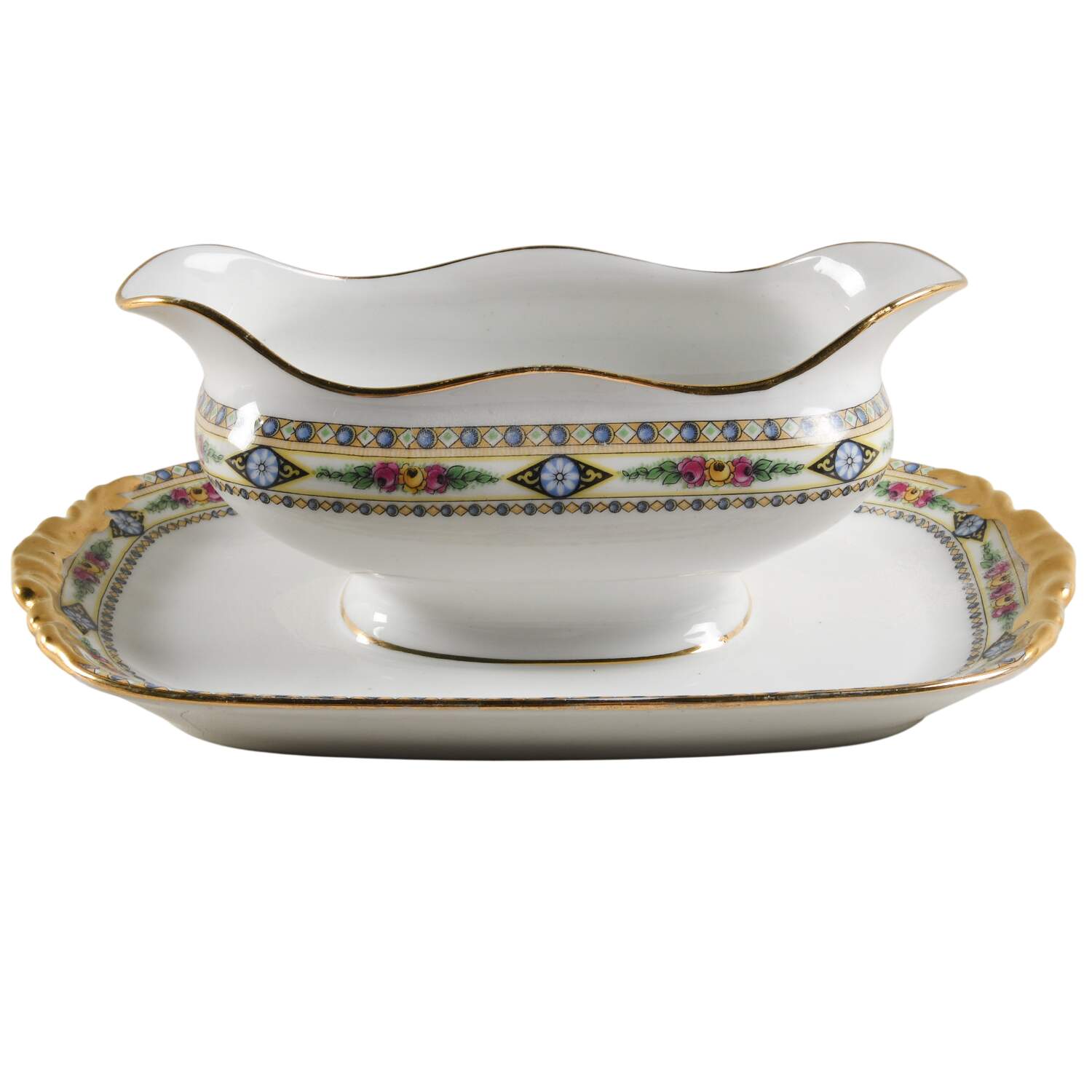 POY114 Gravy Boat with Attached Underplate by Jean Pouyat-1