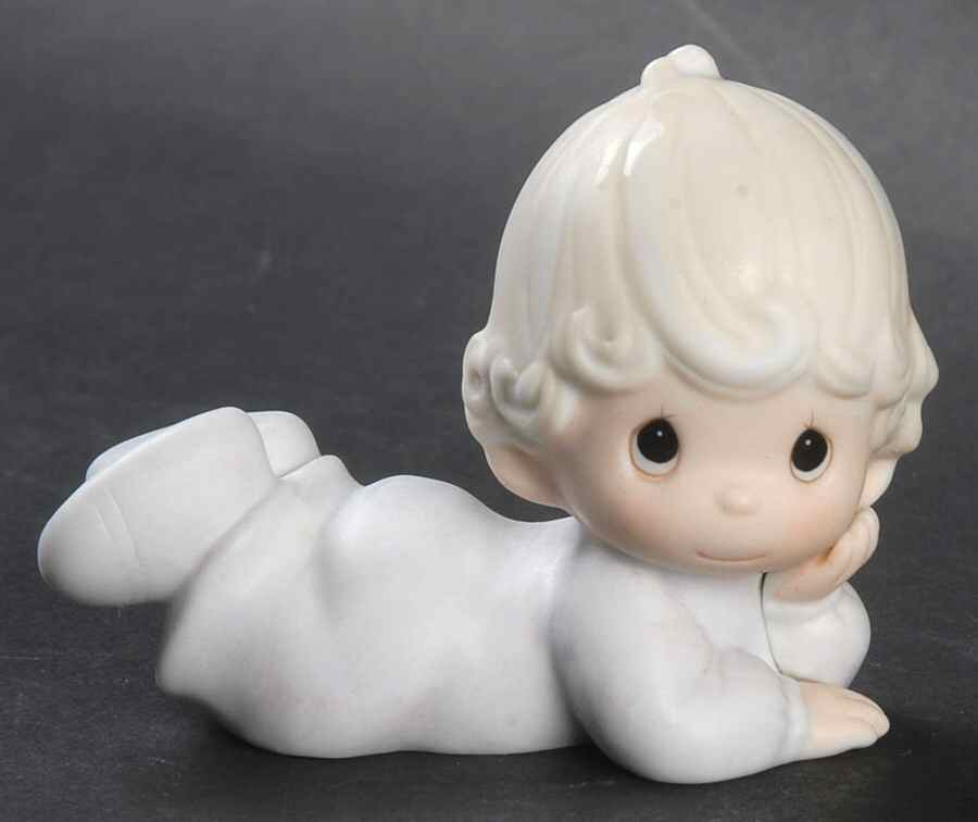 Baby Girl Lying Down Cross-Baby Girl Lying Down - Cross Trademark With Box by Precious Moments-1