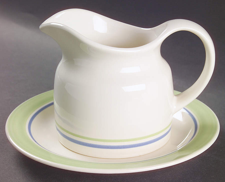 Cloverhill Band Gravy Boat & Underplate by Pfaltzgraff-1