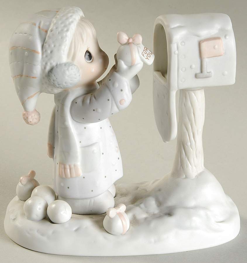 I'M Sending You a White Christmas Vessel-I'm Sending You A White Christmas - Vessel Trademark With Box by Precious Moments-1