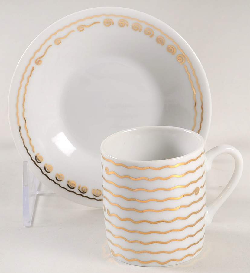 Nile Flat Demitasse Cup & Saucer Set by Pottery Barn China-1