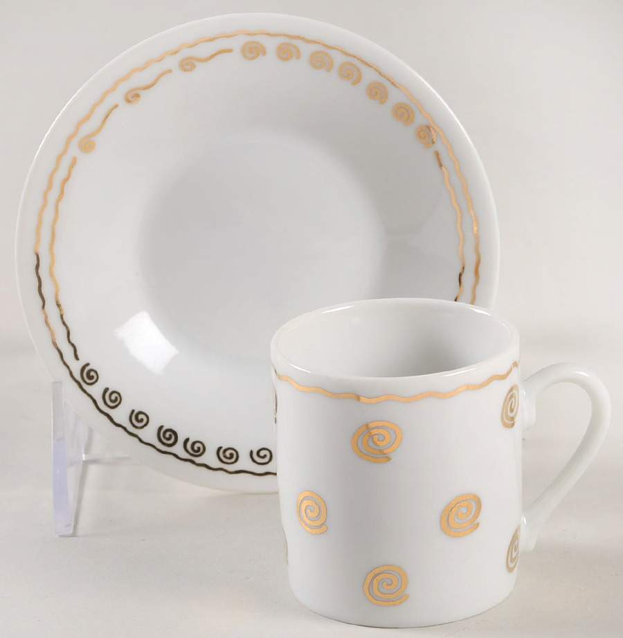 Nile Flat Demitasse Cup & Saucer Set by Pottery Barn China-1