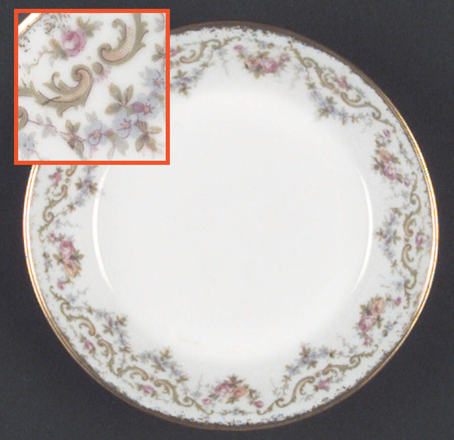 POY130 (GOLD TRIM) Fruit/Dessert (Sauce) Bowl by Jean Pouyat-1