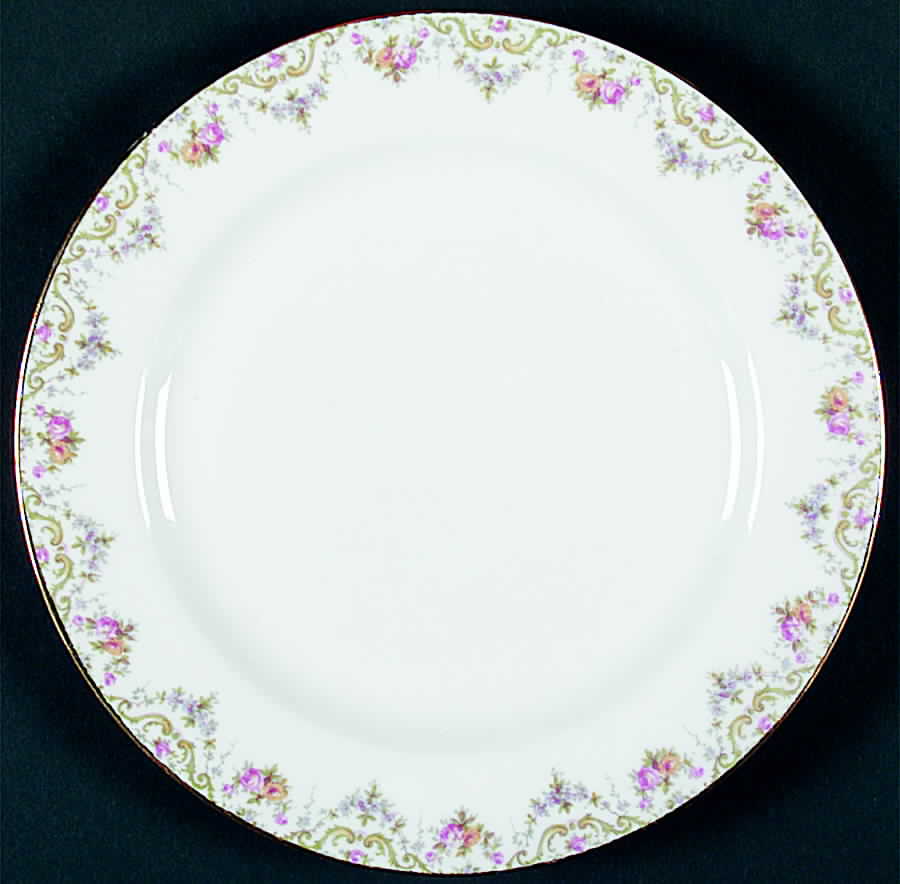 POY130 (GOLD TRIM) Luncheon Plate by Jean Pouyat-1