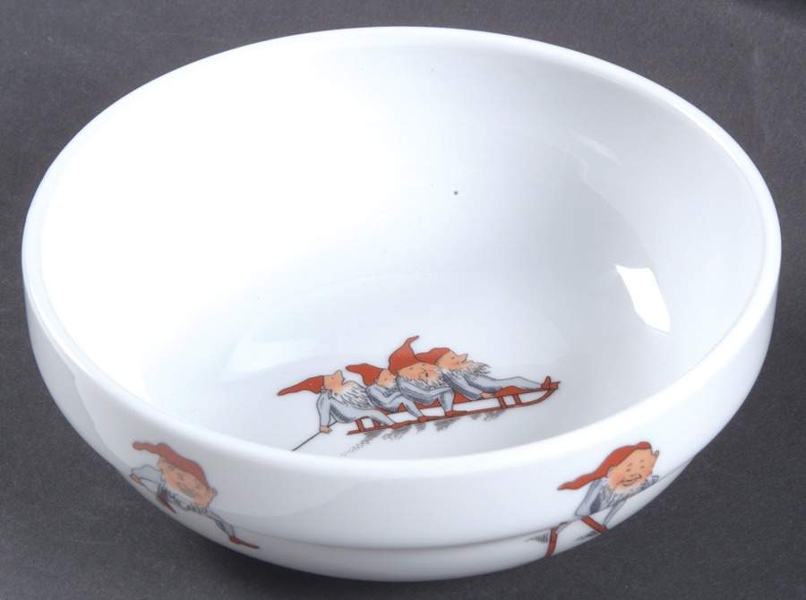 Nisse (Red Trim) Coupe Cereal Bowl by Porsgrund-1