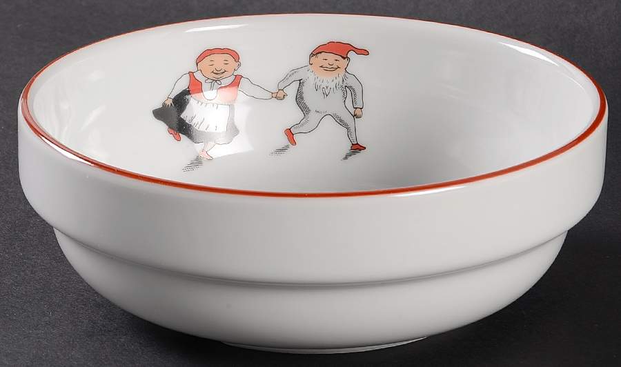 Nisse (Red Trim) Fruit/Dessert (Sauce) Bowl by Porsgrund-1