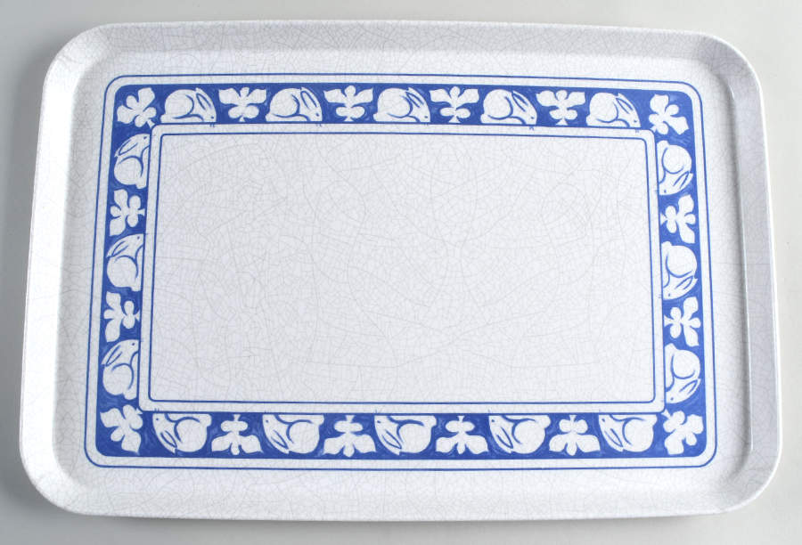 Dedham Rabbit 17" Rectangular Melamine Tray by Potting Shed-1