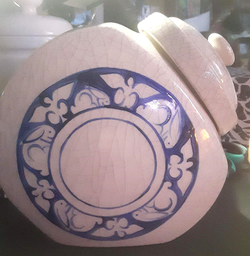 Dedham Rabbit Cookie Jar & Lid by Potting Shed-1