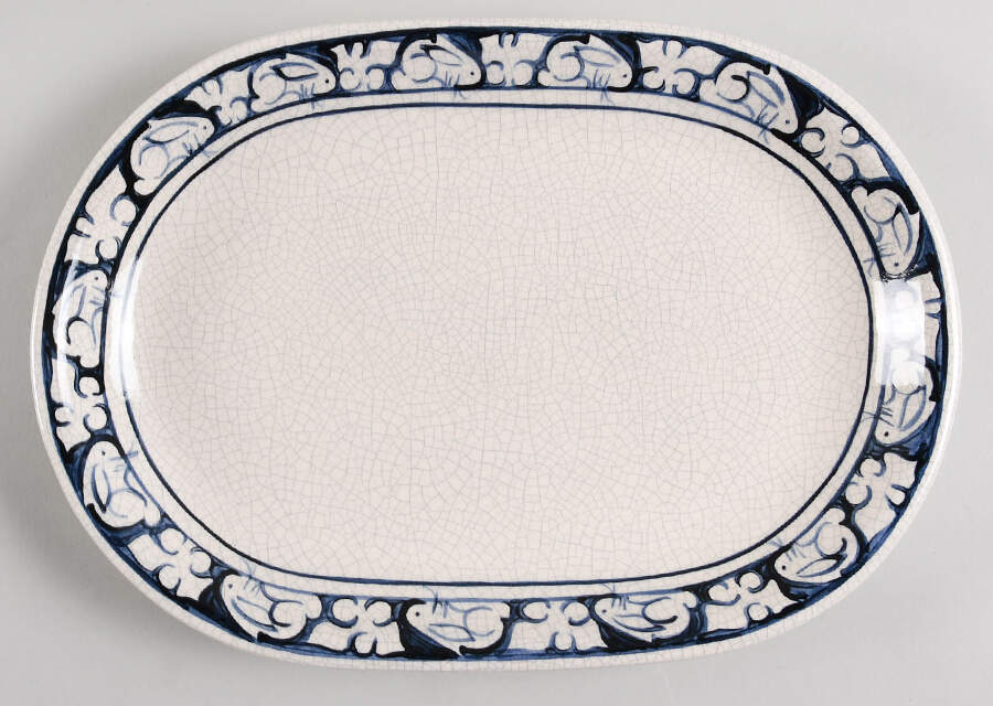 Dedham Rabbit 11" Oval Serving Platter by Potting Shed-1