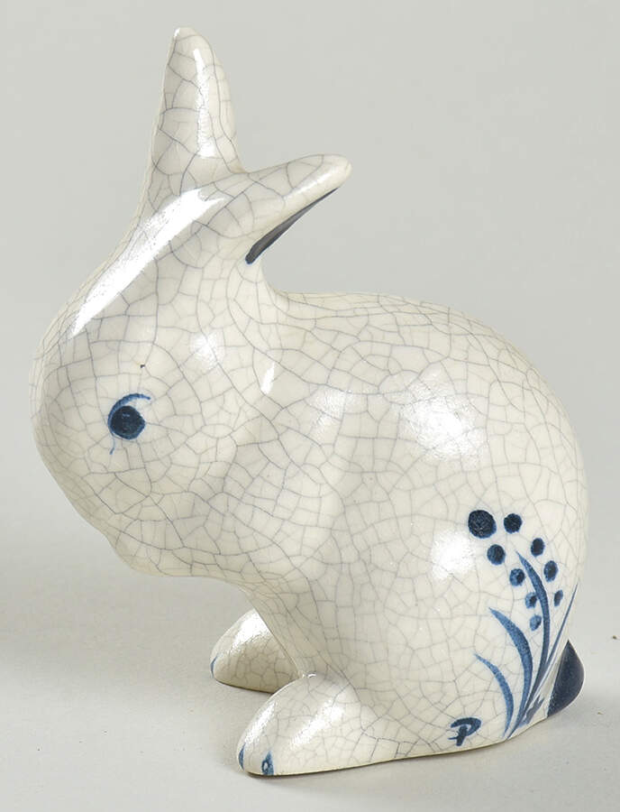 Dedham Rabbit Nibbling Rabbit Figurine by Potting Shed-1