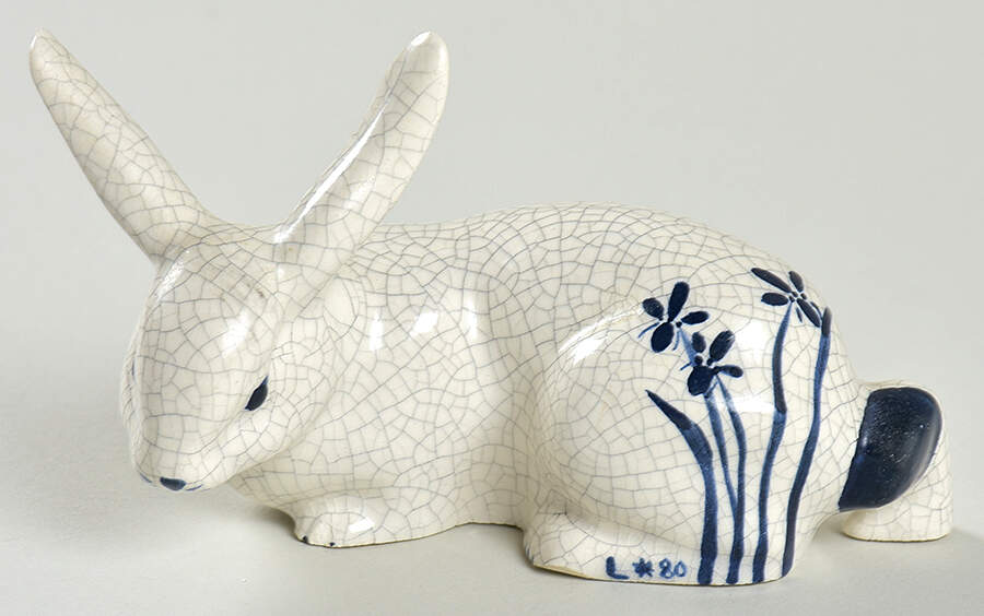 Dedham Rabbit Sniffing Rabbit Figurine by Potting Shed-1