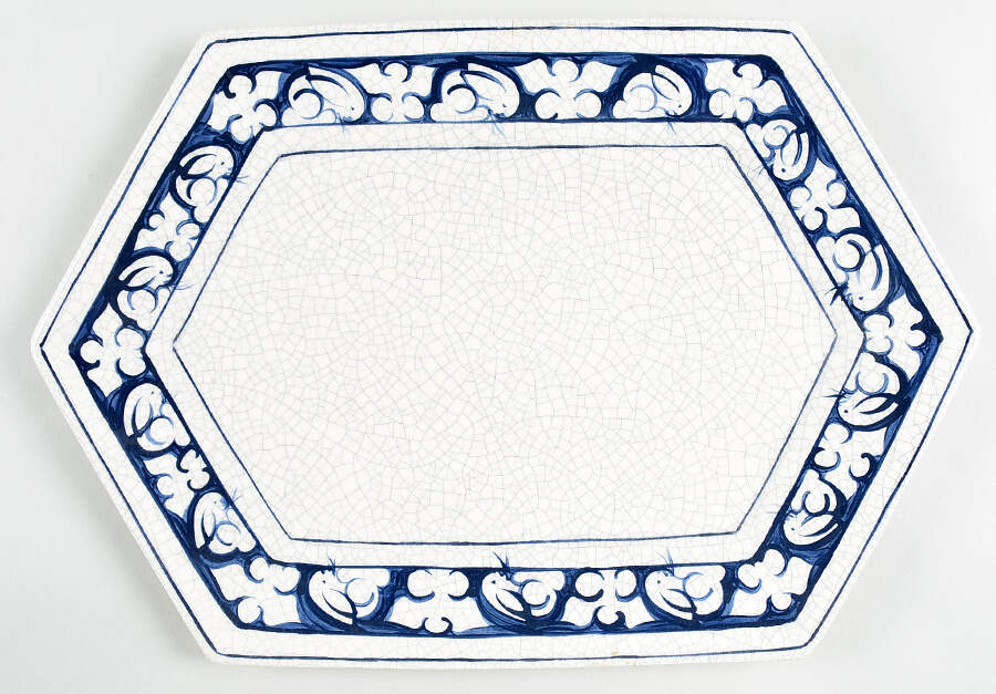 Dedham Rabbit 14" Hexagonal Platter by Potting Shed-1