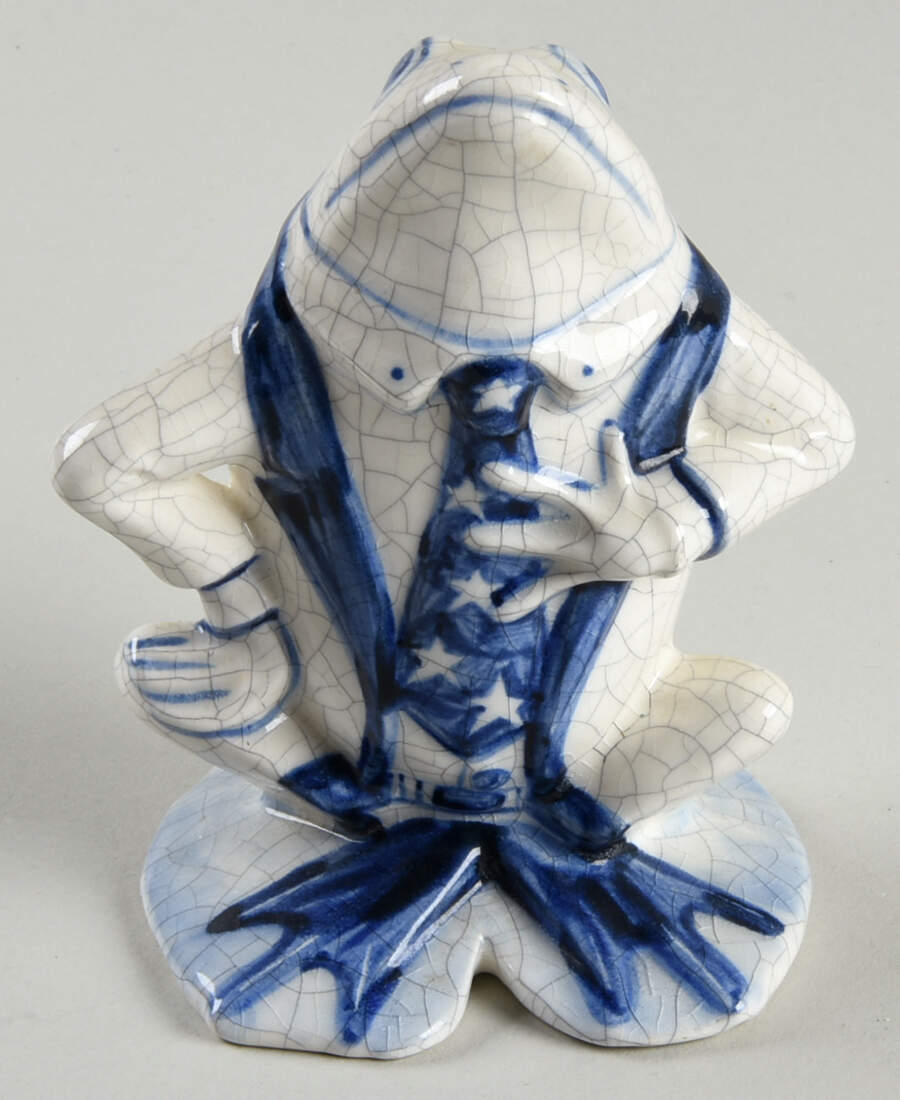 Dedham Rabbit Frog Figurine by Potting Shed-1