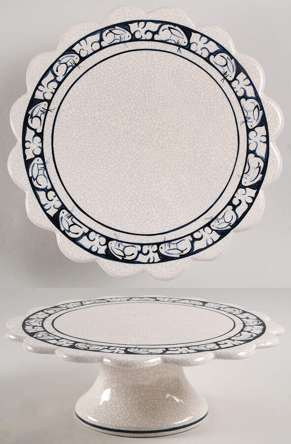 Dedham Rabbit 10" Diameter Pedestal Cake Stand by Potting Shed-1