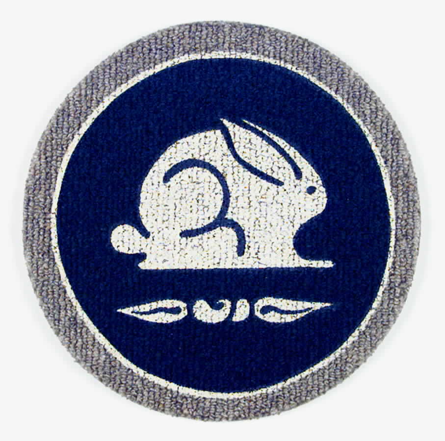 Dedham Rabbit Round Carpet Trivet by Potting Shed-1