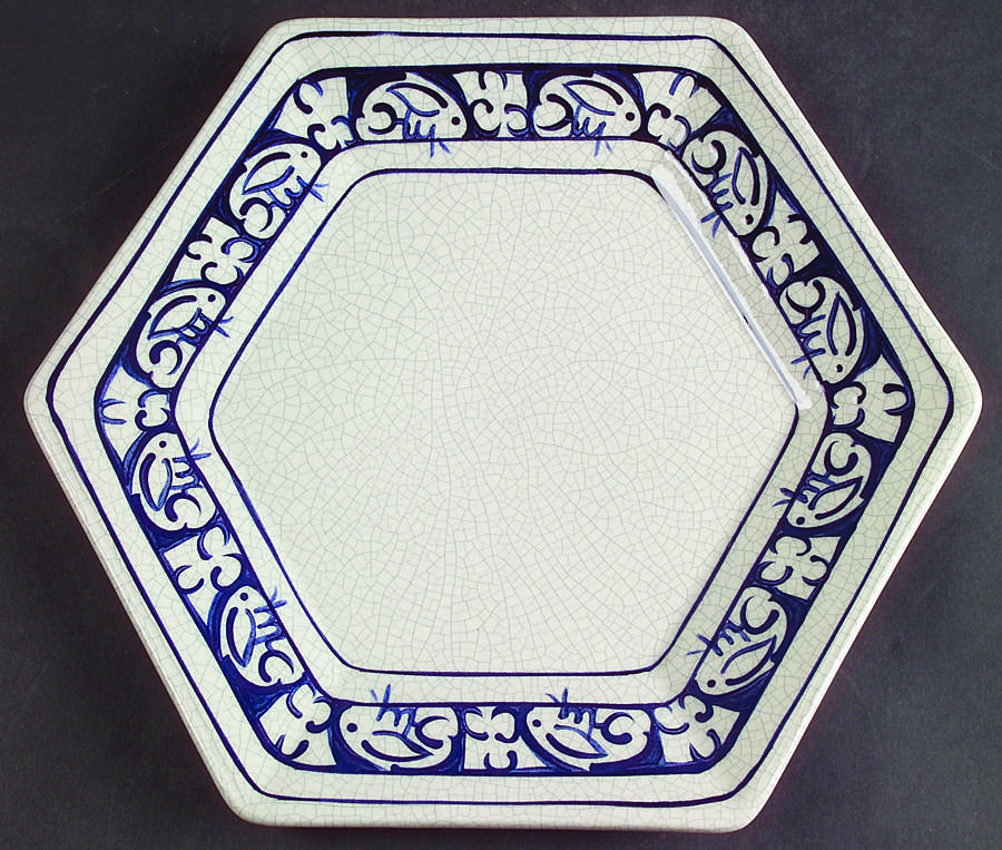 Dedham Rabbit Hexagonal Luncheon Plate by Potting Shed-1