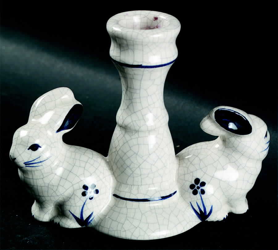 Dedham Rabbit Figural Candlestick by Potting Shed-1