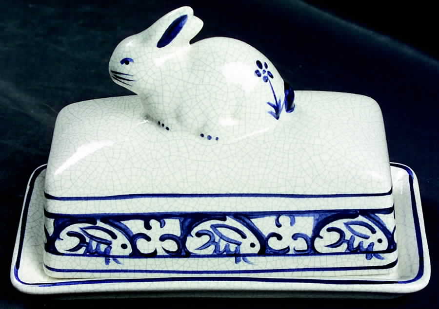 Dedham Rabbit 1/4 Lb Covered Butter by Potting Shed-1