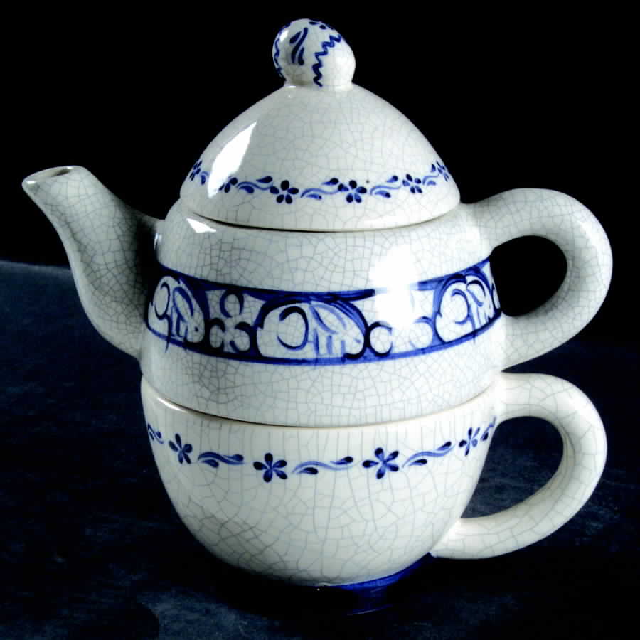 Dedham Rabbit Individual Teapot & Lid with Cup by Potting Shed-1