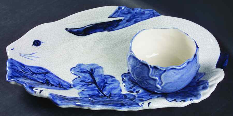 Dedham Rabbit (2 Piece) Chip & Dip Set by Potting Shed-1